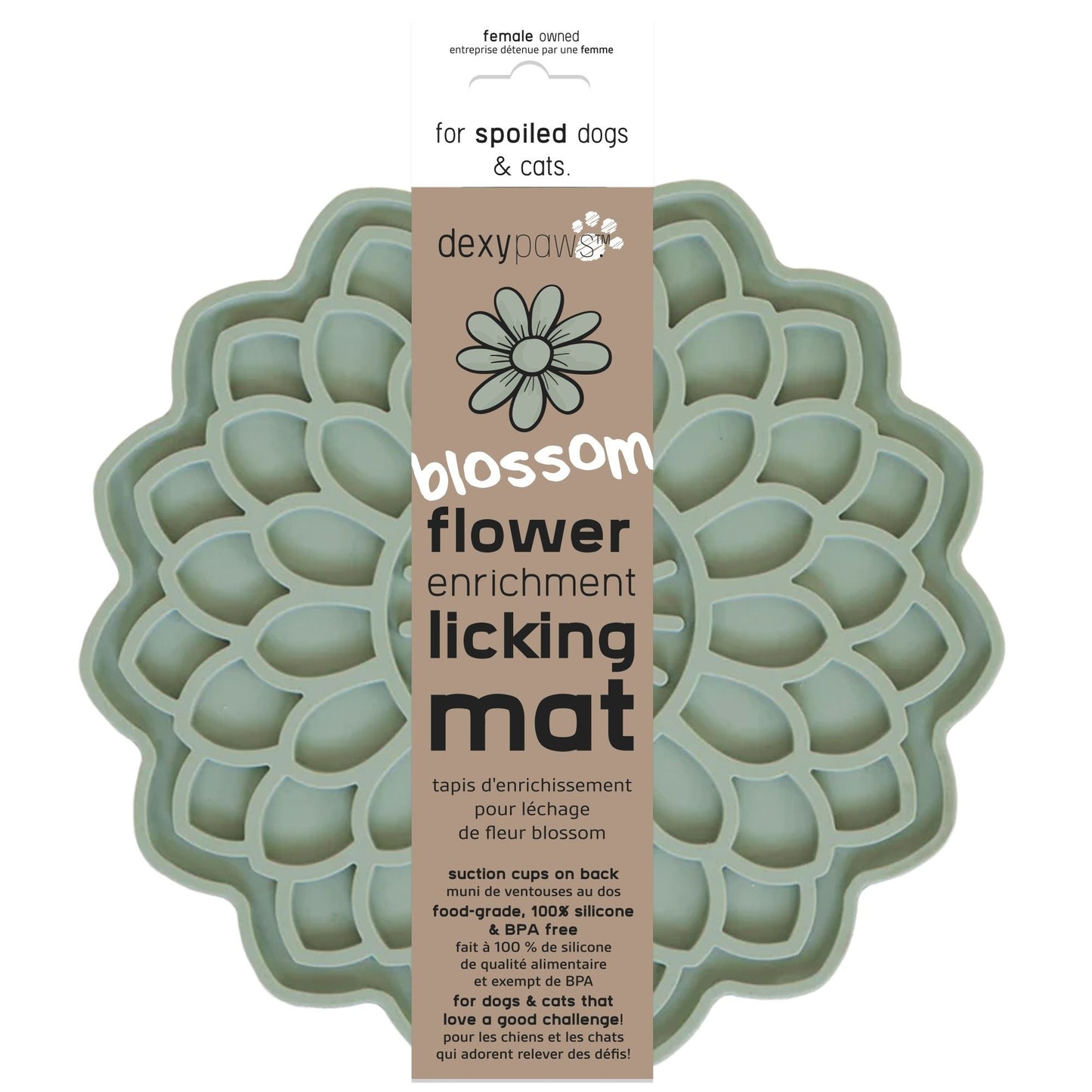 Sage Blossom Dexypaws Enrichment Lick Mat
