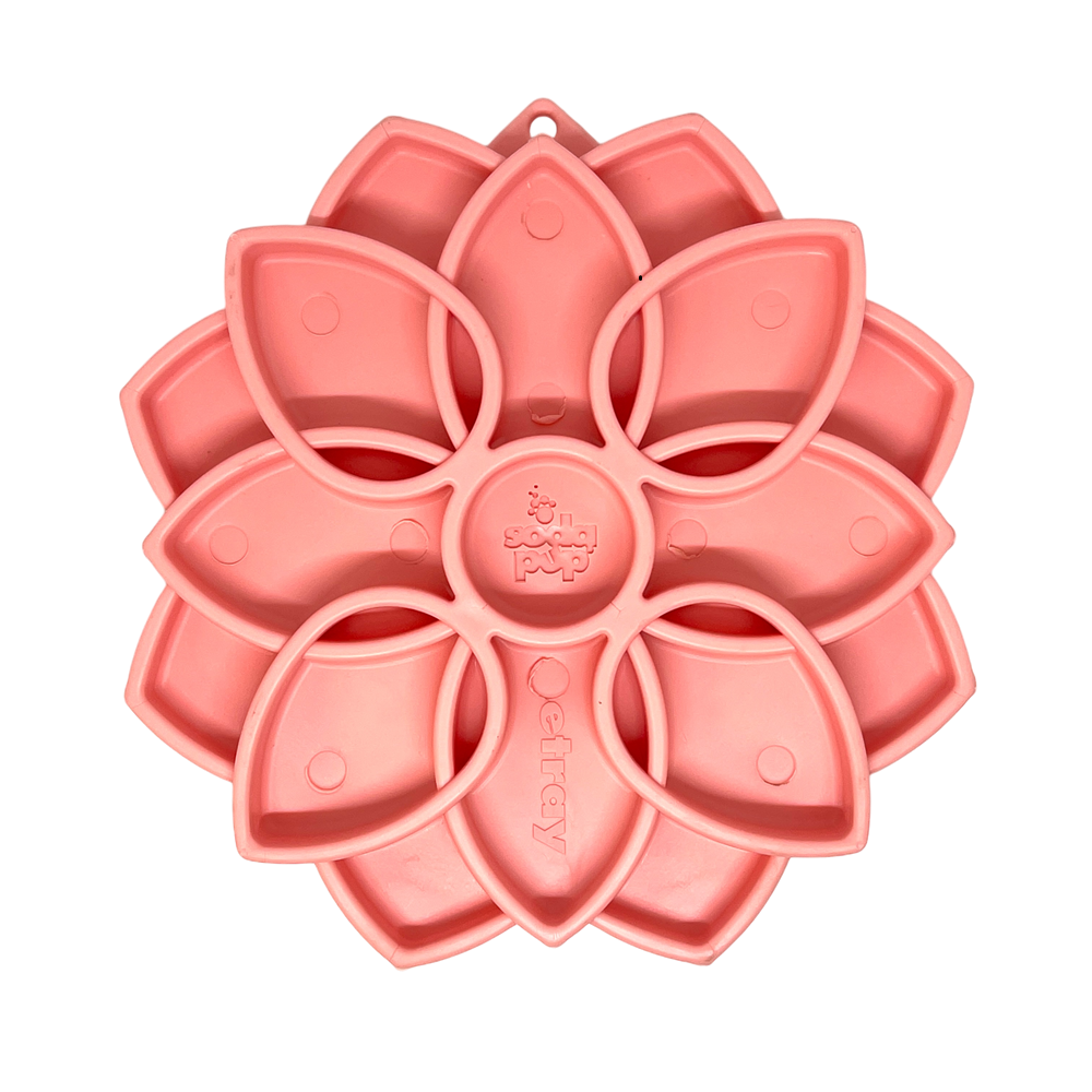 Mandala Effect Shallow Slow Feeder Dog Bowl