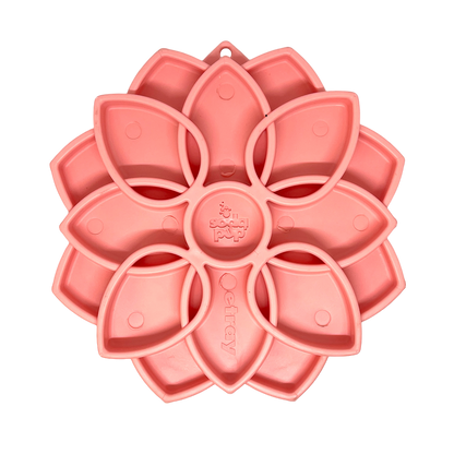 Mandala Effect Shallow Slow Feeder Dog Bowl