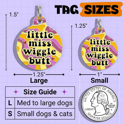 QR ID Tag - Little Miss Wiggle Butt