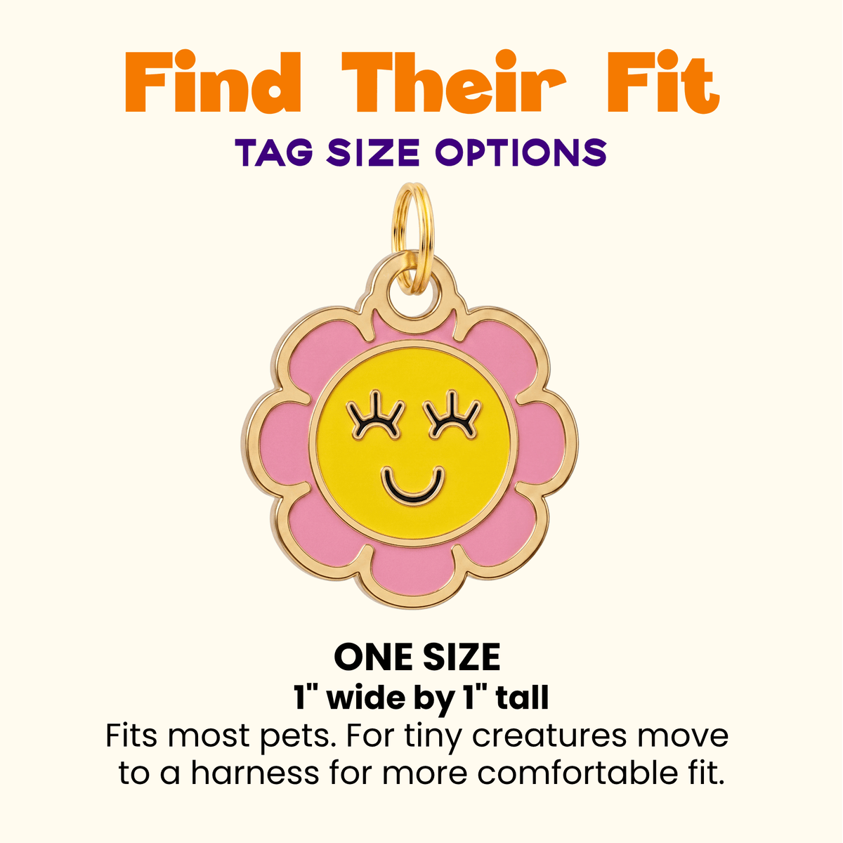 QR ID Tag - Golden Daisy