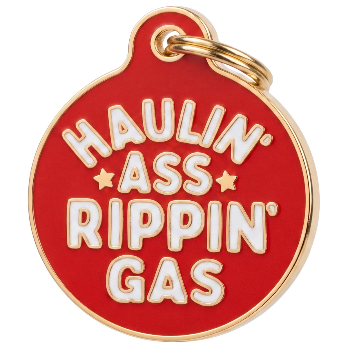 QR ID Tag - Haulin' Ass Rippin' Gas