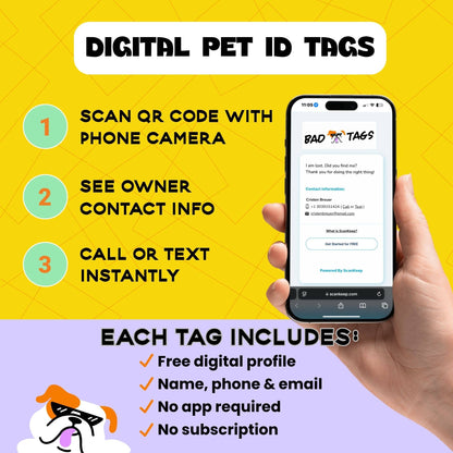 QR ID Tag - Little Miss Wiggle Butt