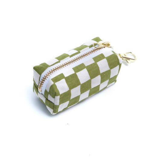 Dog Waste Bag Holder - Matcha Check