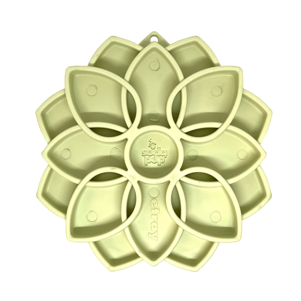 Mandala Effect Shallow Slow Feeder Dog Bowl