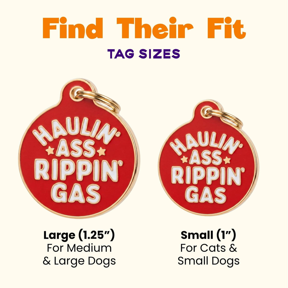 QR ID Tag - Haulin' Ass Rippin' Gas