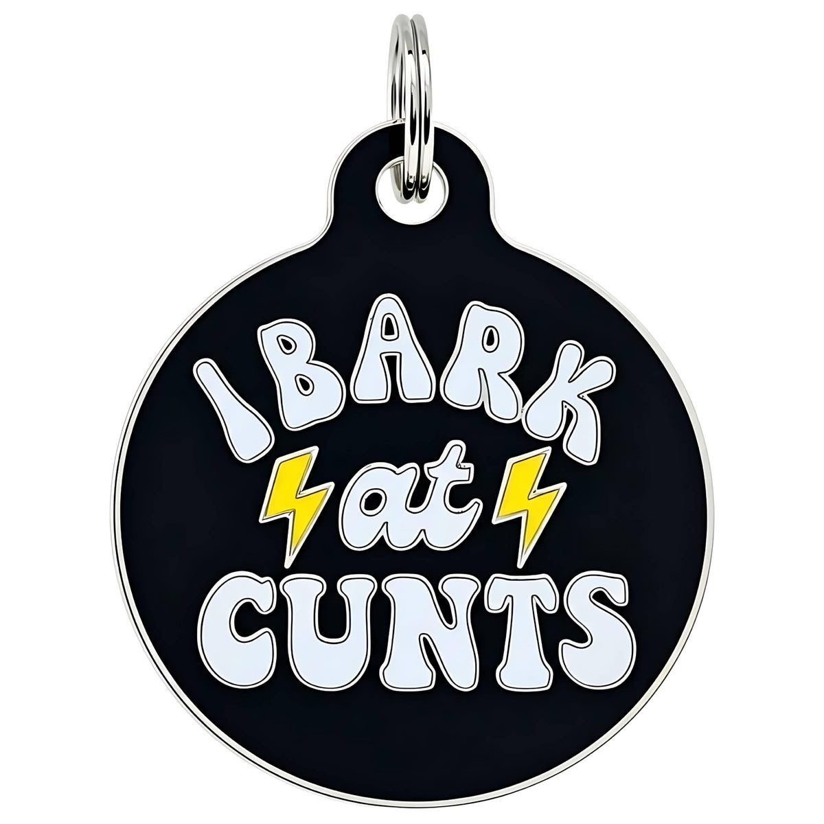 QR ID Tag - I Bark at Cunts