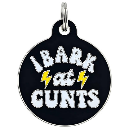 QR ID Tag - I Bark at Cunts
