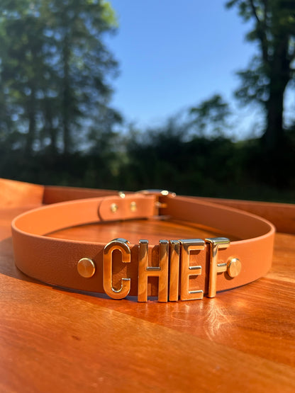 Brown Biothane Dog Collar