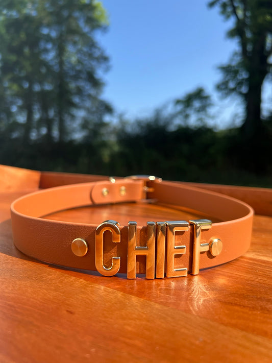 Brown Biothane Dog Collar