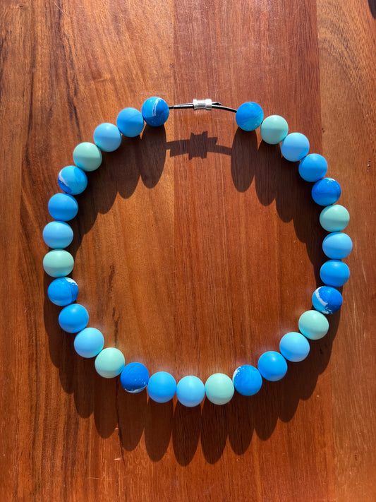 Coastal Tides Beaded Dog Collar Necklace