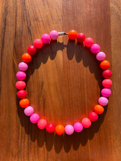 Cherry Bomb Beaded Dog Collar Necklace