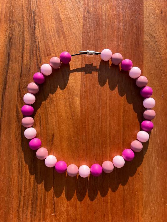 Plumeria Beaded Dog Collar Necklace