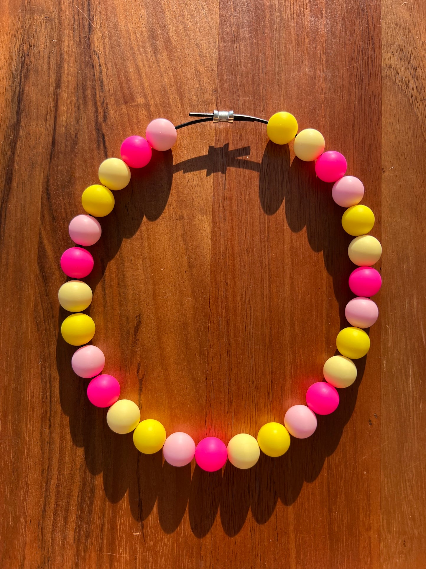 Pink Lemonade Beaded Dog Collar Necklace
