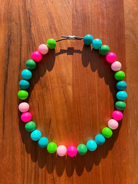 Watermelon Sugar Beaded Dog Collar Necklace