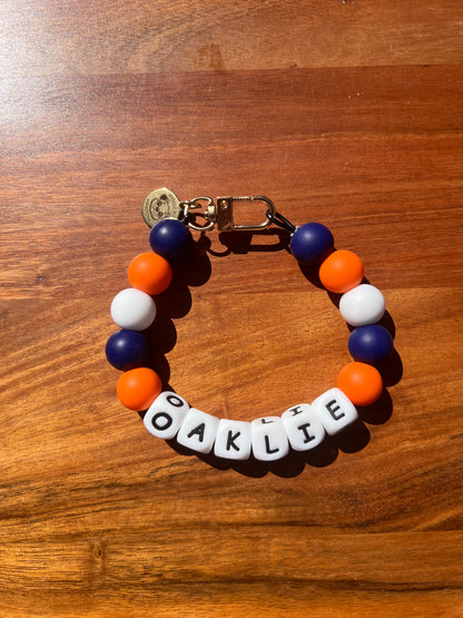 Chicago Bears / Denver Broncos Beaded Dog Collar Necklace