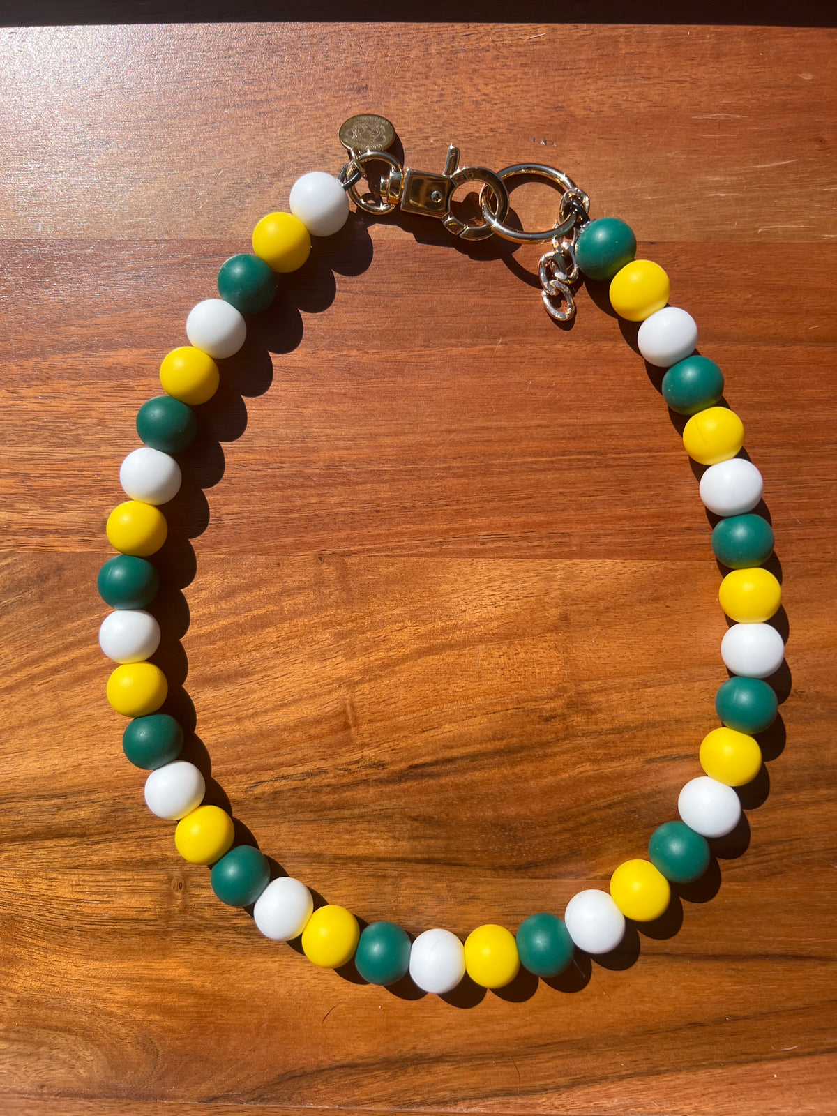 Green Bay Packers / Oakland Athletics Beaded Dog Collar Necklace