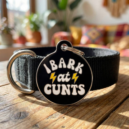 QR ID Tag - I Bark at Cunts
