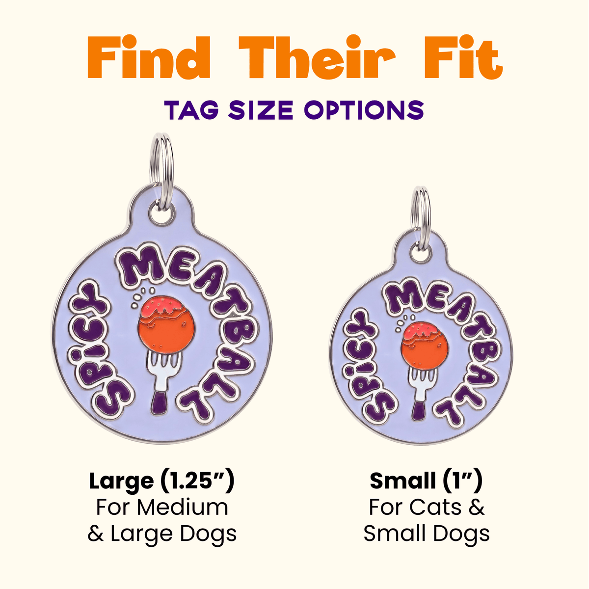 QR ID Tag - Spicy Meatball