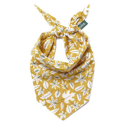 Golden Fall Leaves Dog Bandana