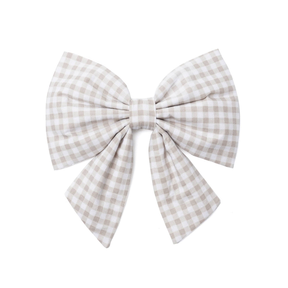 Sailor Bow - Biscuit Gingham