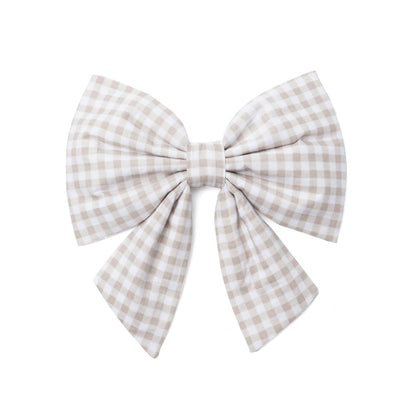 Sailor Bow - Biscuit Gingham
