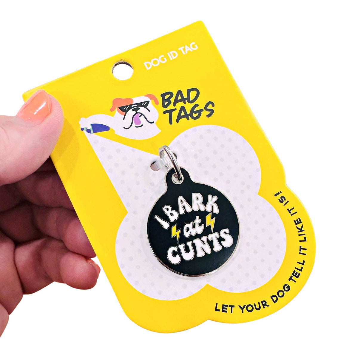 QR ID Tag - I Bark at Cunts