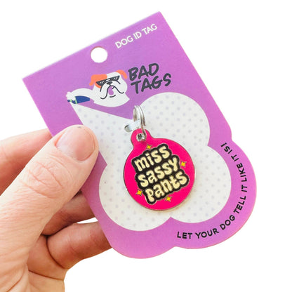 QR ID Tag - Miss Sassy Pants