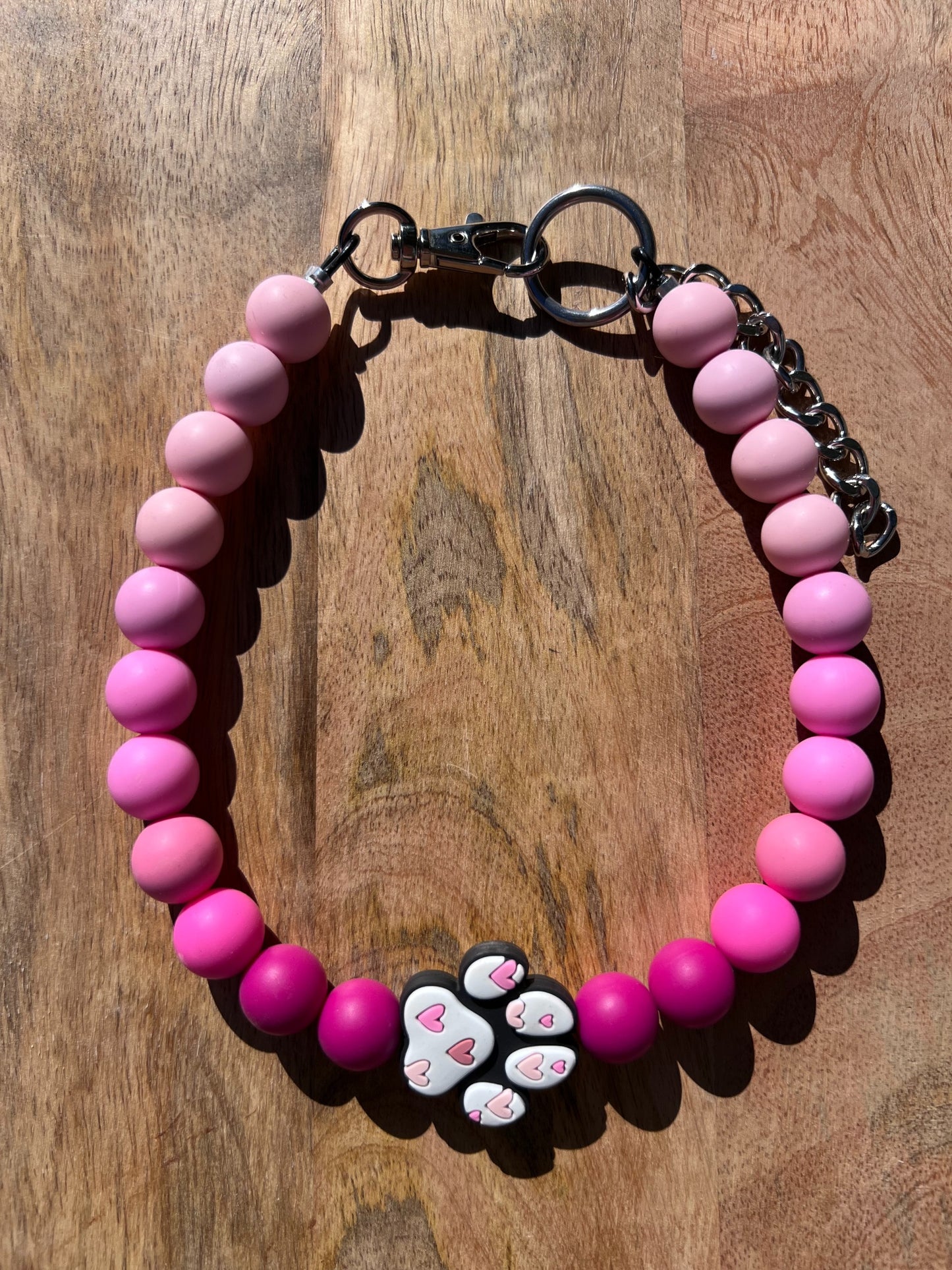 Pinky Pawmise Beaded Dog Collar Necklace