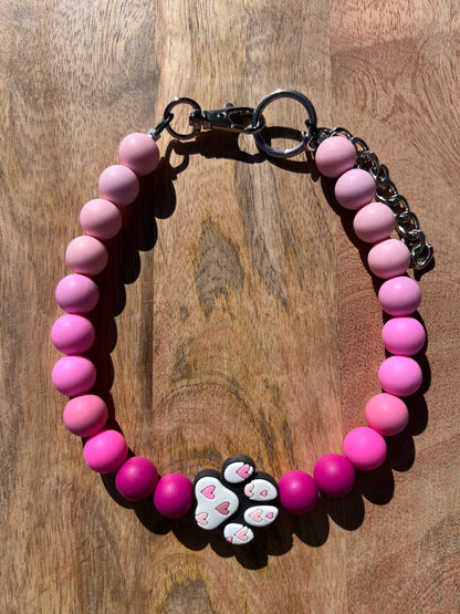 Pinky Pawmise Beaded Dog Collar Necklace