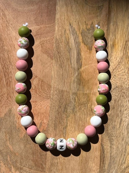 Blush Bloom Beaded Dog Collar Necklace
