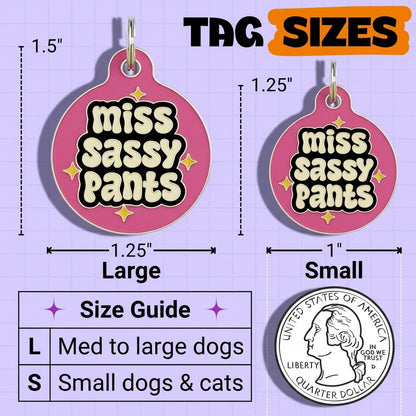QR ID Tag - Miss Sassy Pants