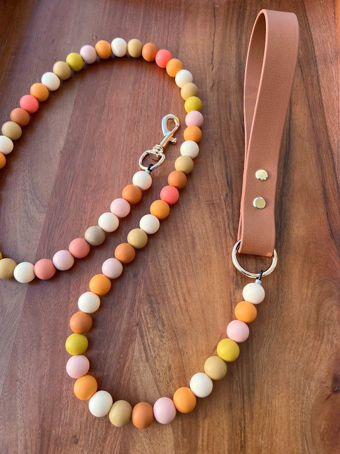 4' Signature Beaded Dog Leash - Soleil