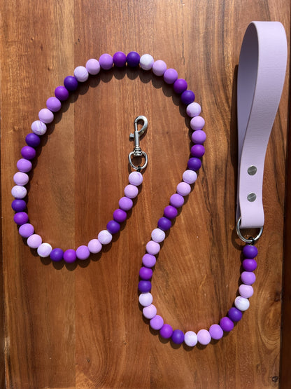 4' Signature Beaded Dog Leash - Indigo