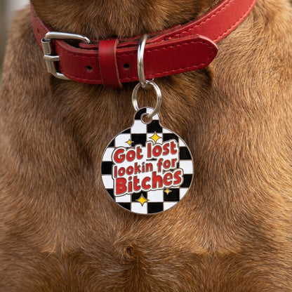 QR ID Tag - Got Lost Looking for Bitches