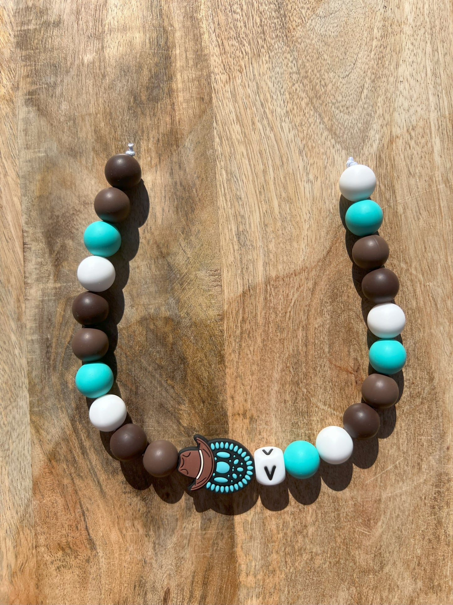 Rodeo Pup Beaded Dog Collar Necklace