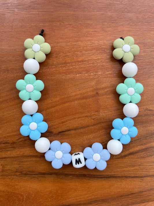 Hydrangea Floral Beaded Dog Collar Necklace