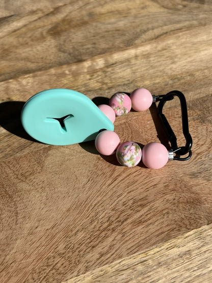 Beaded Dog Poop Carrier - Mint Blossom
