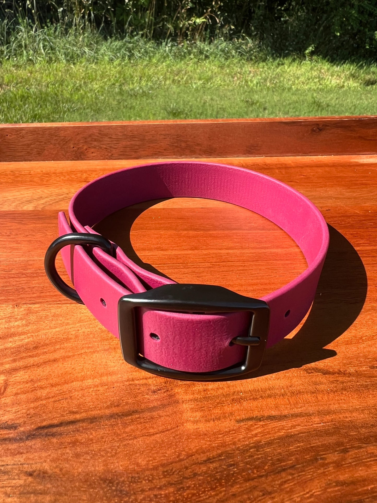 Wine Red Biothane Dog Collar