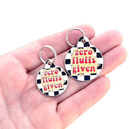 QR ID Tag - Zero Fluffs Given