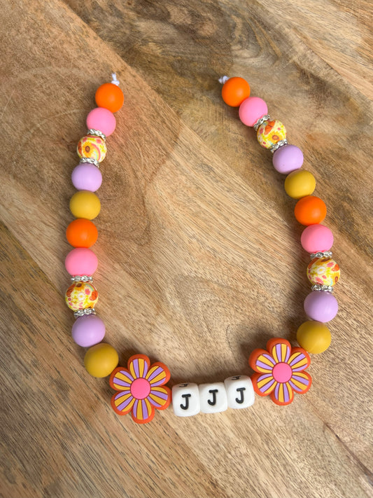 Petal Pawty Beaded Dog Collar Necklace