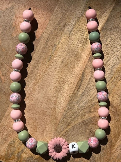 Garden Glimmer Beaded Dog Collar Necklace