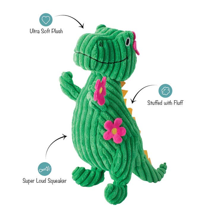 Bonita T-Rex PetShop by Fringe Studio Plush Dog Toy