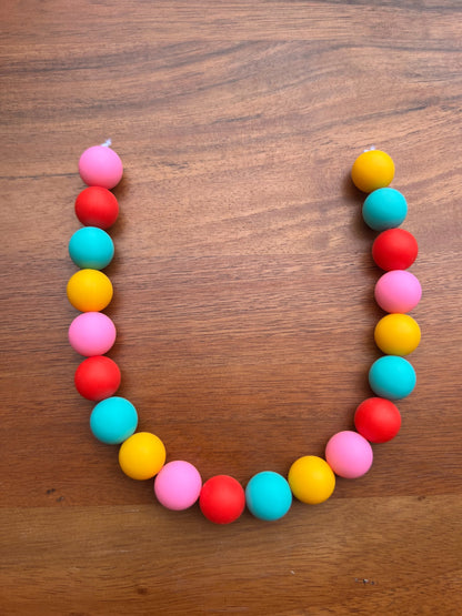 Summer Pop Beaded Dog Collar Necklace