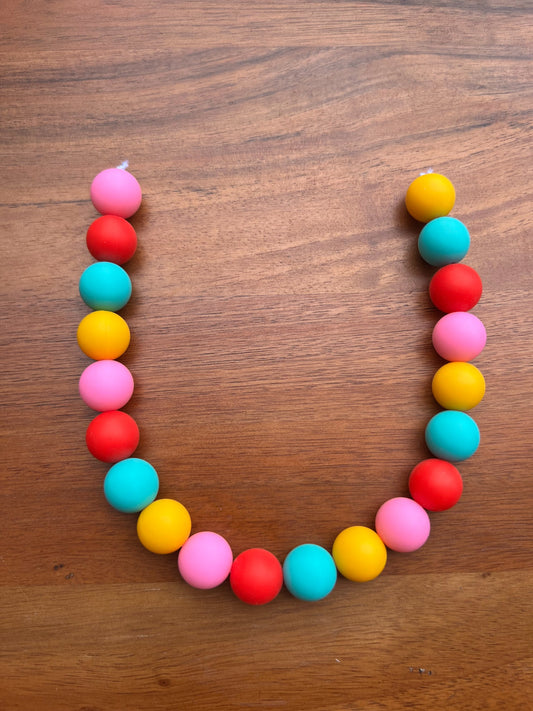 Summer Pop Beaded Dog Collar Necklace