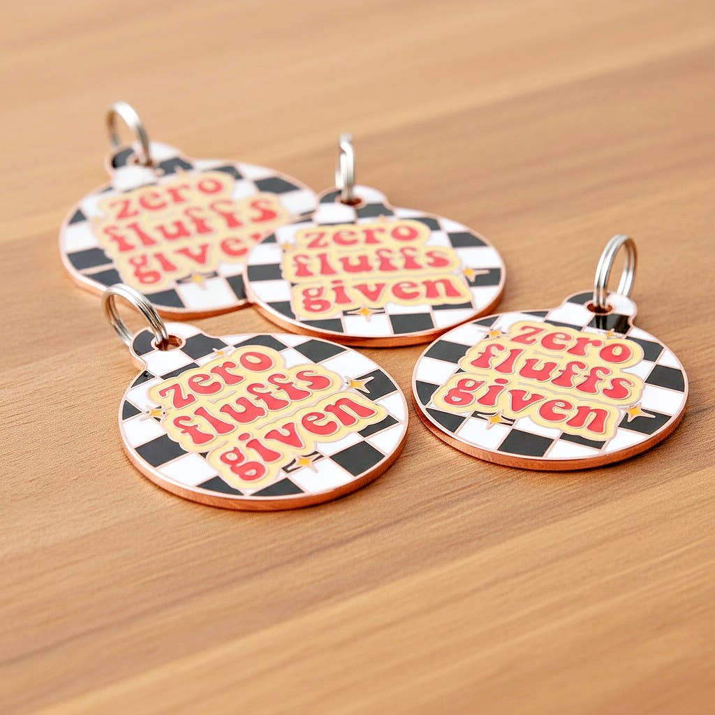 QR ID Tag - Zero Fluffs Given