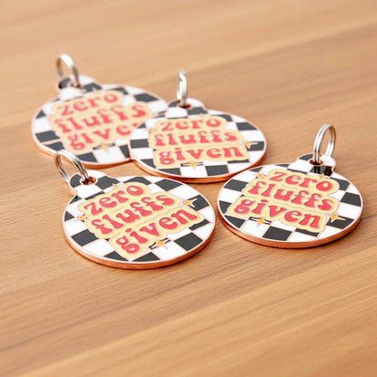 QR ID Tag - Zero Fluffs Given