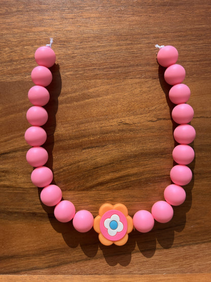 Orange You Cute Beaded Dog Collar Necklace