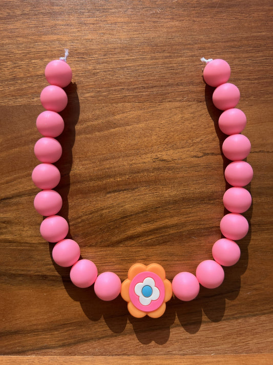 Orange You Cute Beaded Dog Collar Necklace