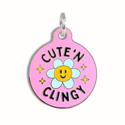 QR ID Tag - Cute N Clingy (Pink)